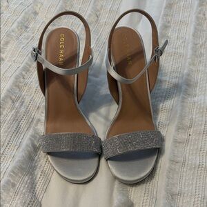 Cole Haan Women's Silver Slingback Sandals